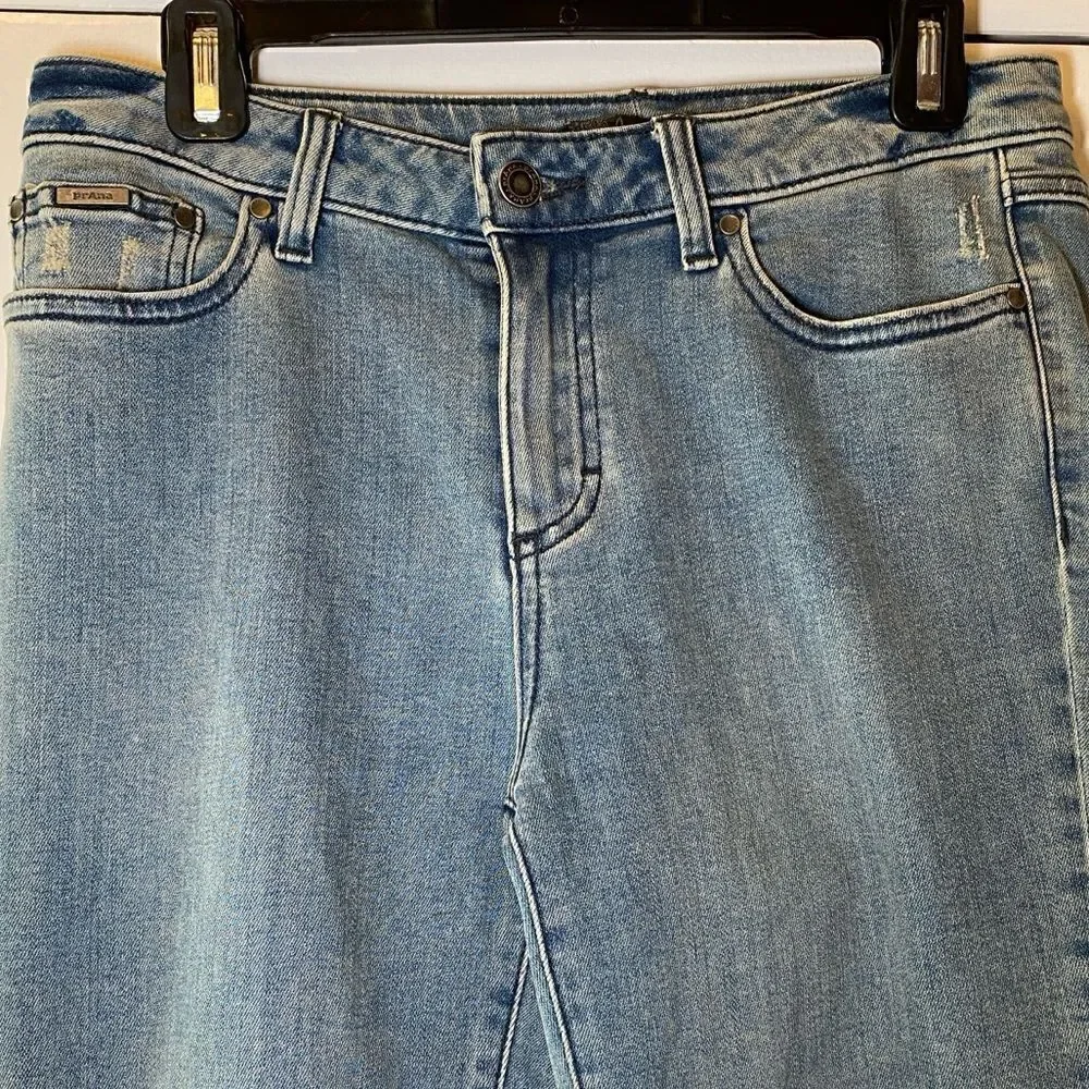PRANA Organic Cotton Blend Distressed Denim Skinny Jeans Women’s Size 8